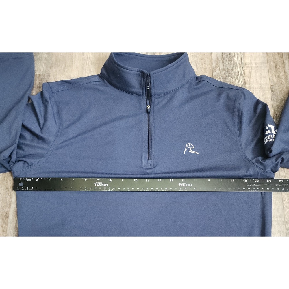 Rhoback Quarter Zip Pullover Mens Small Navy Eaton Power System Logo Performance - Picture 3 of 8